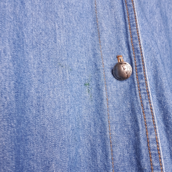 Pinky West Denim Batwing Jacket Silver Studs Large - Picture 6 of 9